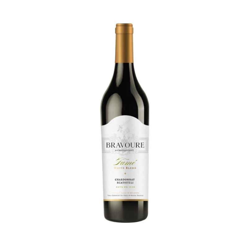 Vin Bravoure Fume, Chateau Cristi, Chardonnay, Rkatsiteli, Alb Sec, 0.75 l