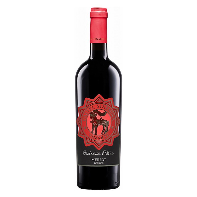 Vin Castel Starmina Vinarte, Merlot Rosu Demisec 0.75 l