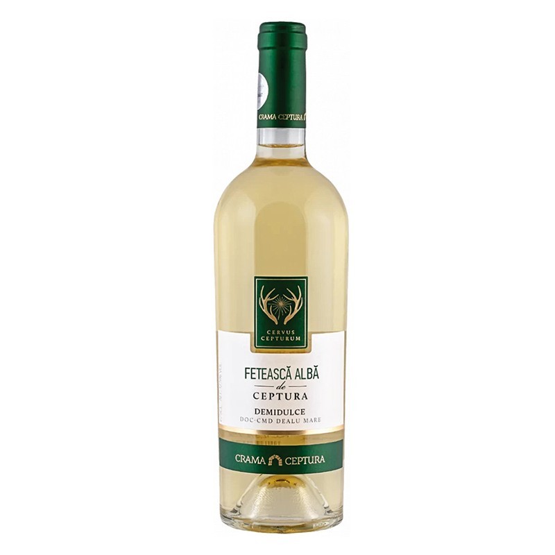 Vin Cervus Cepturum Feteasca Alba Crama Ceptura, Alb Demisec 0.75 l