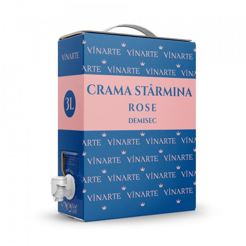 Vin Domeniile Vinarte Rose Demisec, Bag-in-Box, Punga 3 l