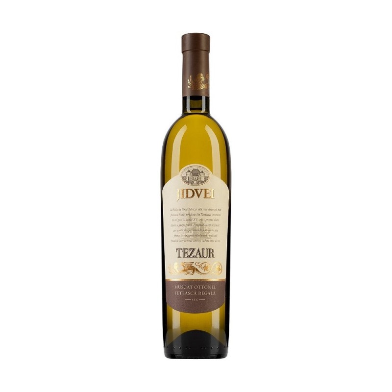 Vin Jidvei Tezaur Muscat Ottonel & Feteasca Regala, Alb Sec, 0.75 l