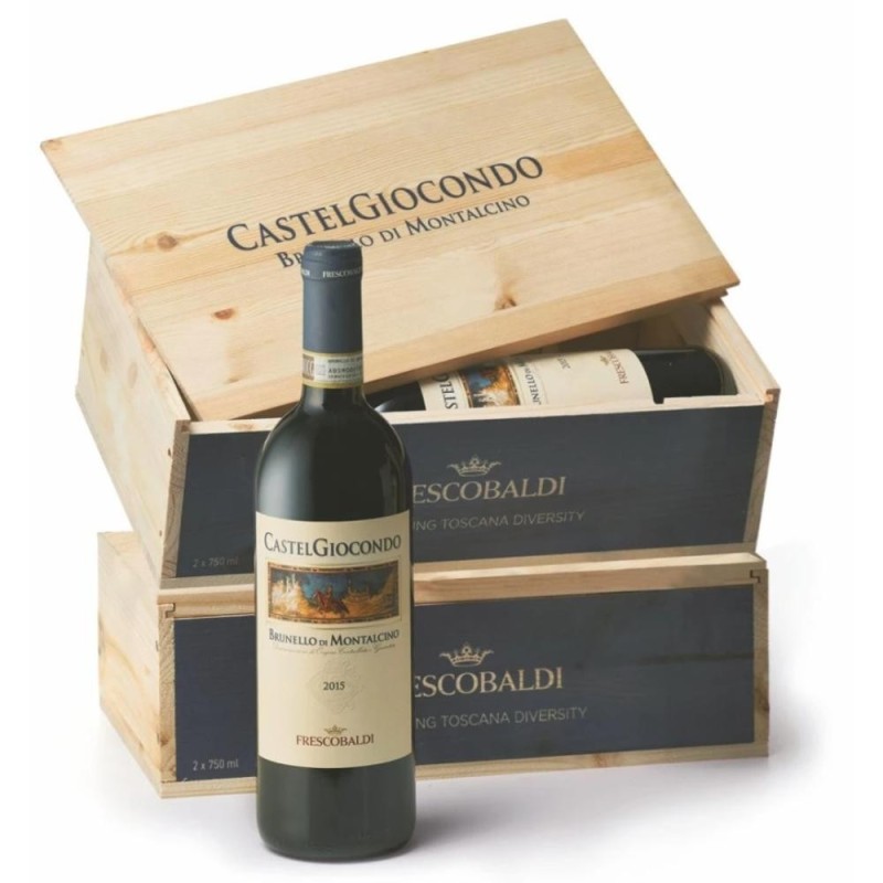 Vin Rosu Frescobaldi, Castel Giocondo Brunello Di Montalcino, DOCG, 0.75 l, 2 Sticle, Cutie Lemn