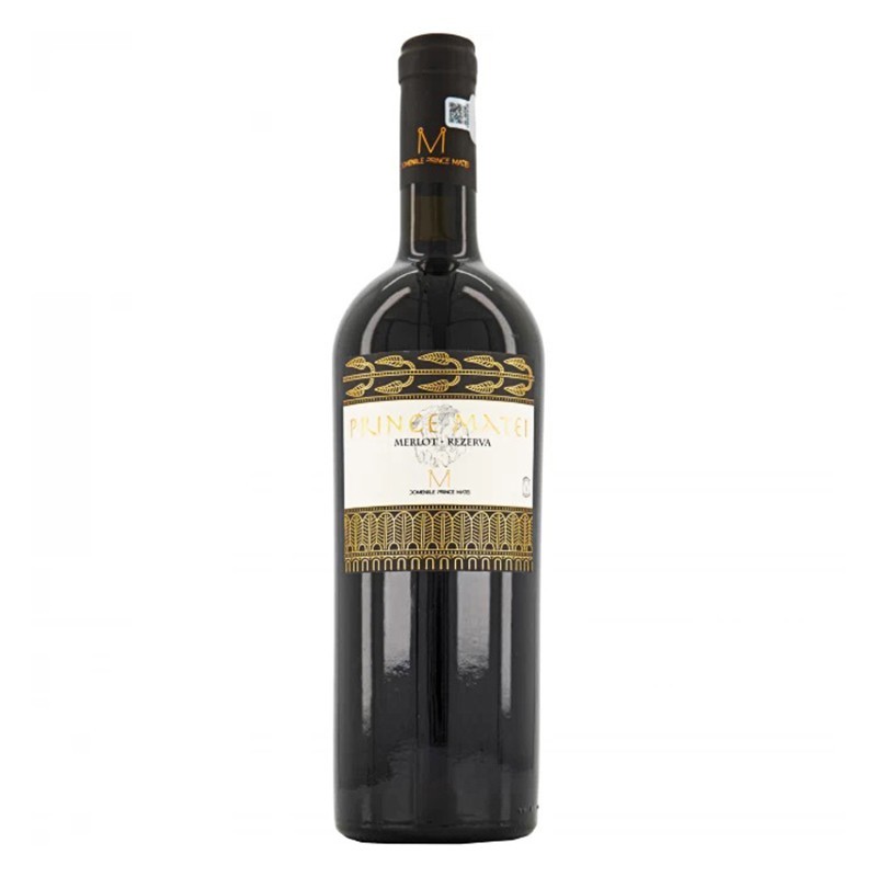 Vin Rosu Prince Matei Merlot, Sec, 0.75 l
