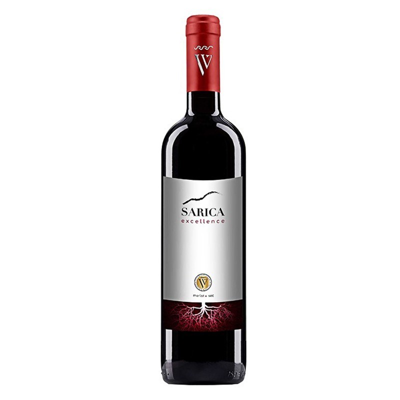 Vin Rosu Sarica Excellence Merlot Horeca, Sec, 0.75 l