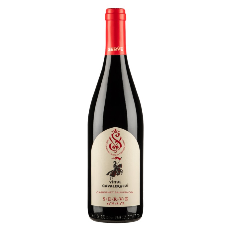 Vin Rosu Serve, Vinul Cavalerului, Cabernet Sauvignon, Sec, 0.75 l