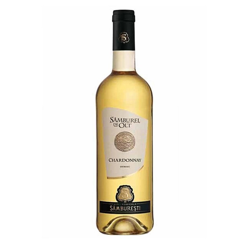Vin Samburel de Olt Chardonnay, Alb Demisec 0.75 l