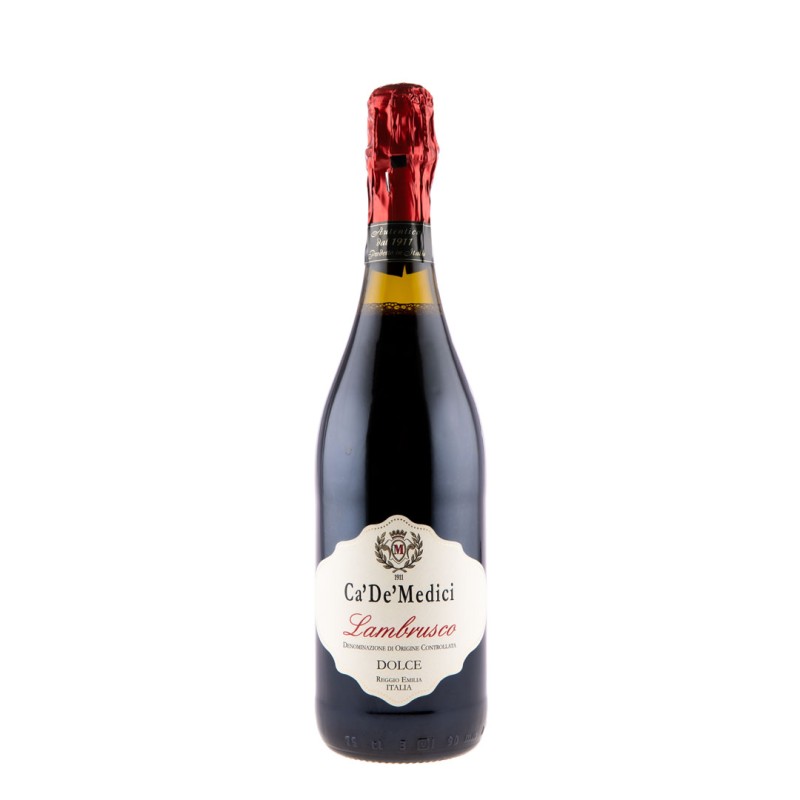 Vin Spumant Lambrusco Reggiano Dolce Ca' de Medici, DOC, Rosu, 0.75 l