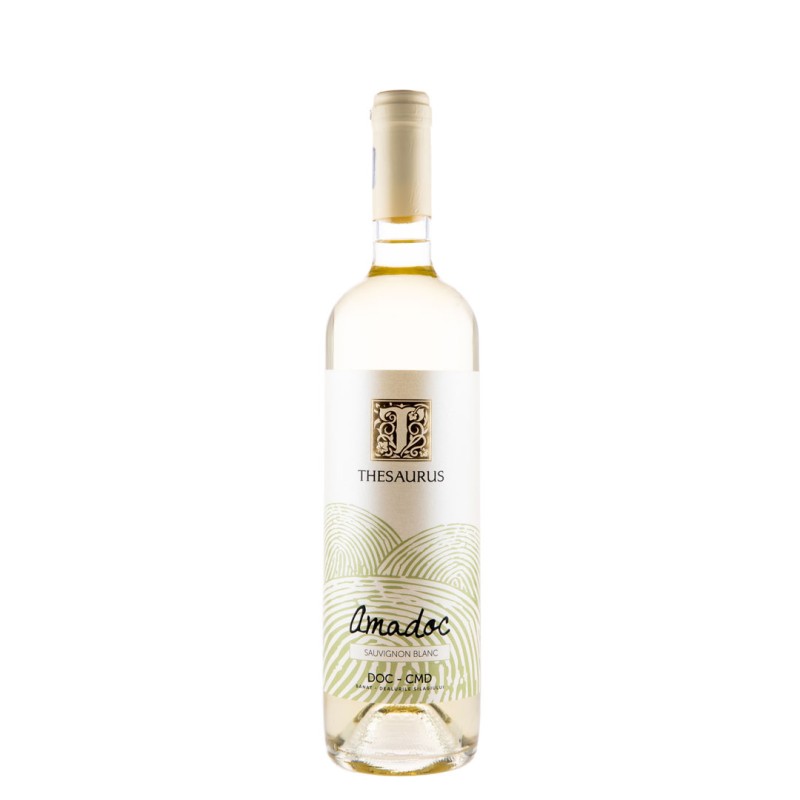 Vin Thesaurus Amadoc Sauvignon Blanc, Alb Sec, 0.75 l