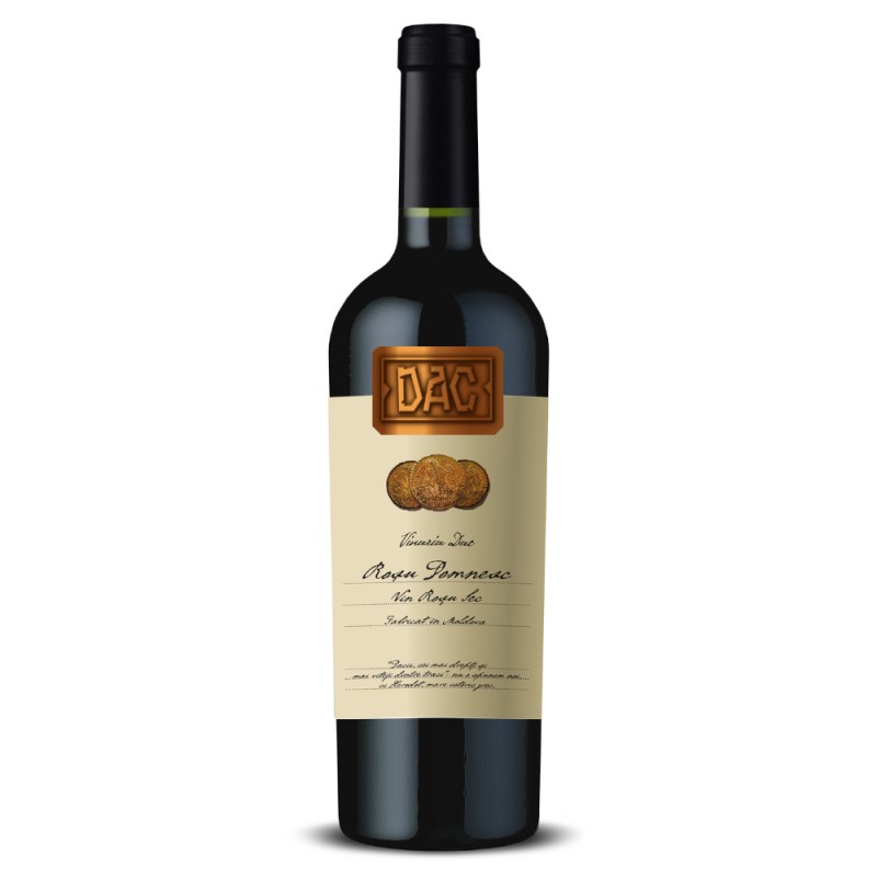 Vin Vinaria Dac Rosu Domnesc, Feteasca Neagra, Cabernet Sauvignon si Merlot, Rosu Sec, 0.75 l