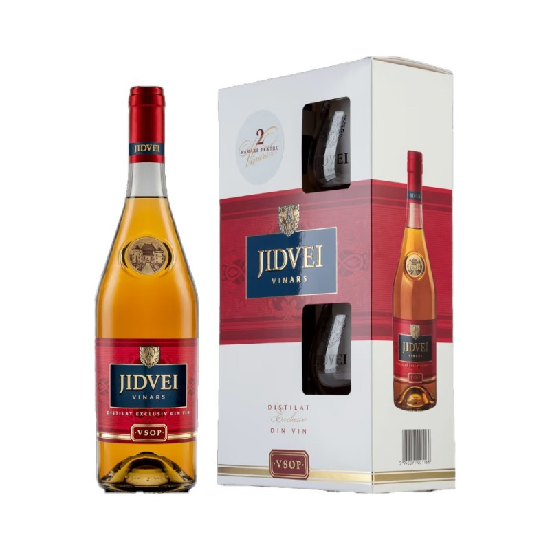 Vinars Jidvei VSOP, Alcool 42%, 0.7 l + Doua Pahare
