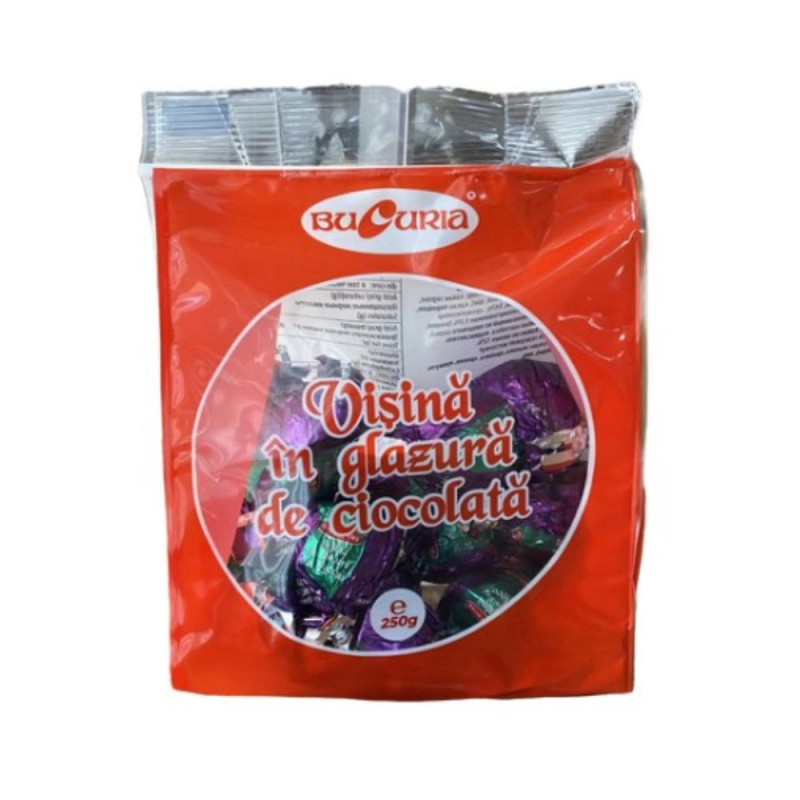 Visine in Glazura de Ciocolata, Bucuria, 250 g