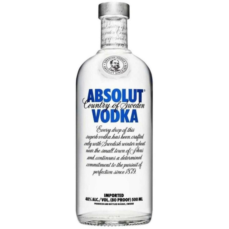 Vodka Absolut Blue, 40% Alcool, 0.5 l