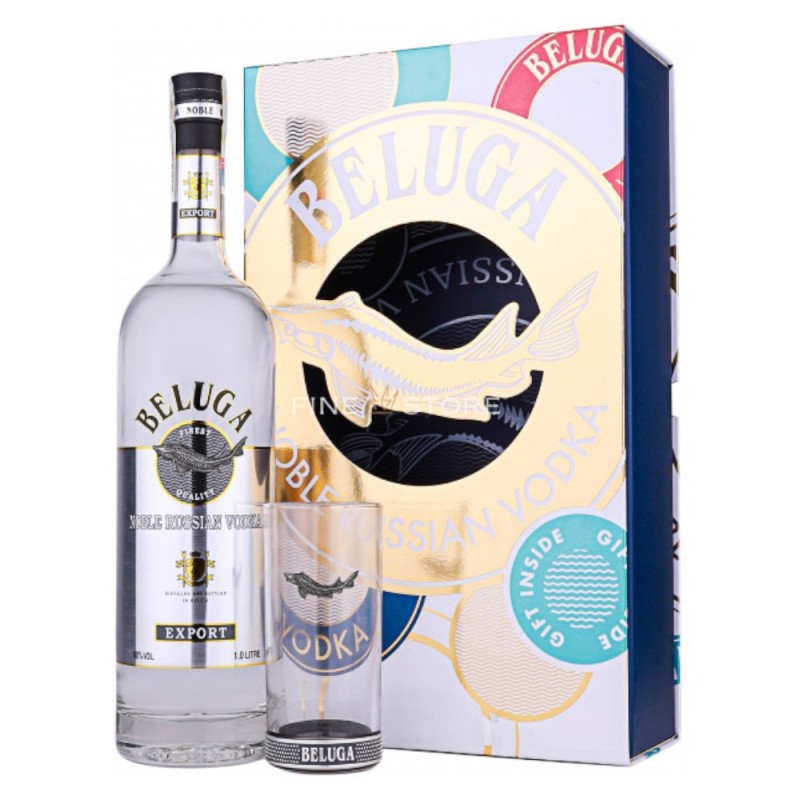 Vodka Beluga Noble cu Pahar, 40%, 1 l