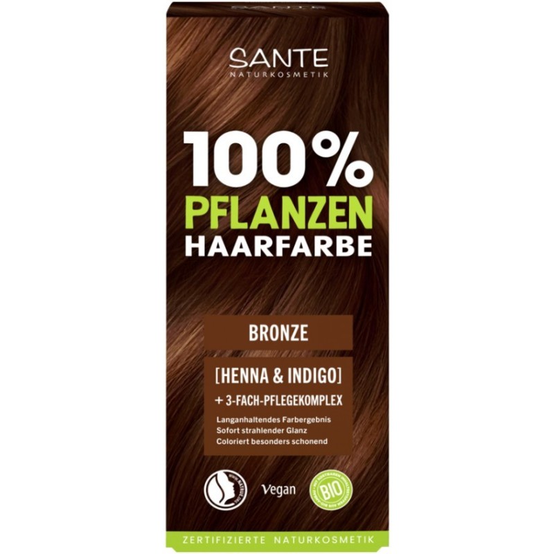 Vopsea de Par Bio, Bronz, pe Baza de Plante, 100 g, LaVera and Sante
