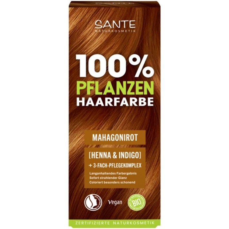 Vopsea de Par Bio, Rosu-Mahon, pe Baza de Plante, 100 g, LaVera and Sante