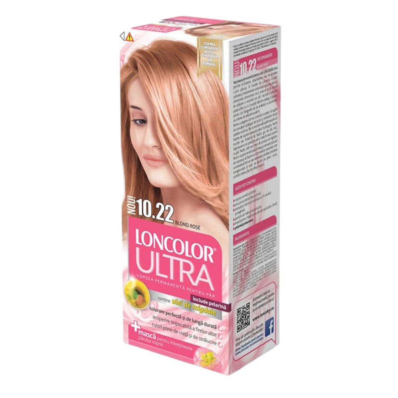 Vopsea de Par Loncolor Ultra 10.28 Blond Rose, 100 ml
