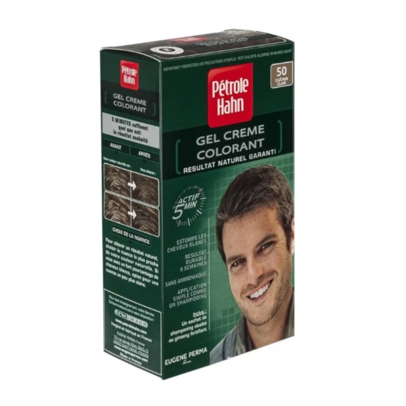 Vopsea de Par pentru Barbati Petrole Hahn, Nr. 50 Light Brown, 35 ml