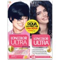 Vopsea de Par Permanenta, 1.2 Negru Albastru, 200 ml x 2 Bucati, Loncolor Ultra