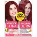 Vopsea de Par Permanenta, 6 Rosu Titian, 200 ml x 2 Bucati, Loncolor Ultra