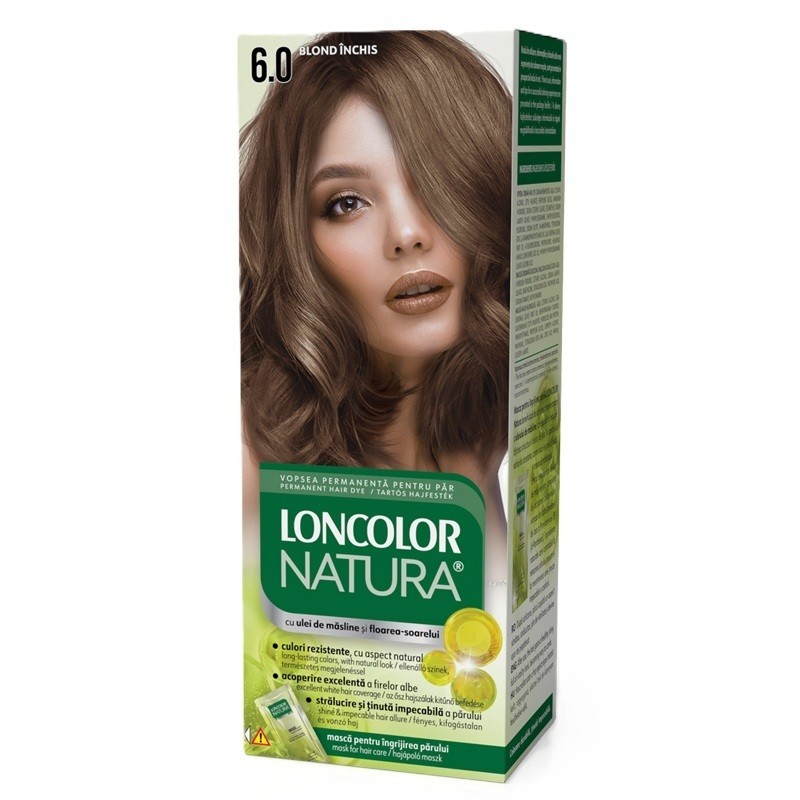 Vopsea de Par Permanenta cu Amoniac, 6.0 Blond Inchis, Loncolor