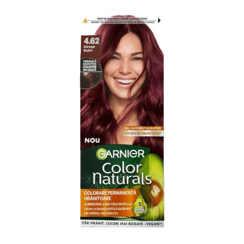 Vopsea de Par Permanenta cu Amoniac Garnier Color Naturals 4.62 Sweet Cherry, 110 ml