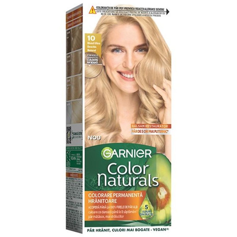 Vopsea de Par Permanenta Garnier Color Naturals 10 Blond Ultra Deschis Natural, 110 ml