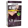 Vopsea de Par Permanenta Loncolor Hempstyle cu Ulei de Canabis, 4.25 Castaniu Mov, 100 ml