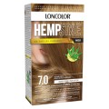 Vopsea de Par Permanenta Loncolor Hempstyle cu Ulei de Canabis, 7.0 Blond Mediu, 100 ml