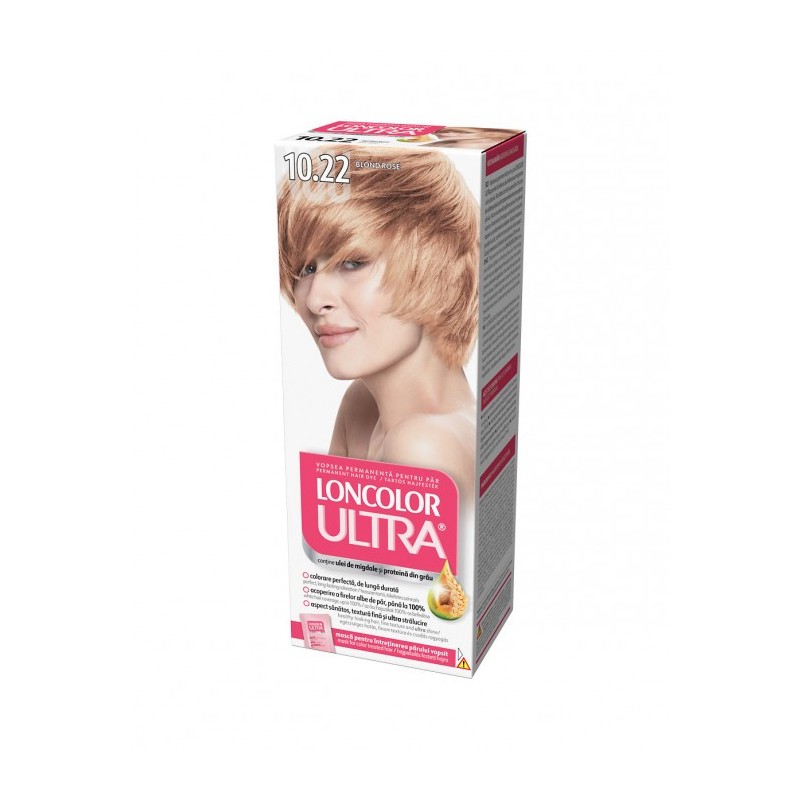 Vopsea de Par Permanenta Loncolor Ultra 10.22 Blond Rose, 100 ml