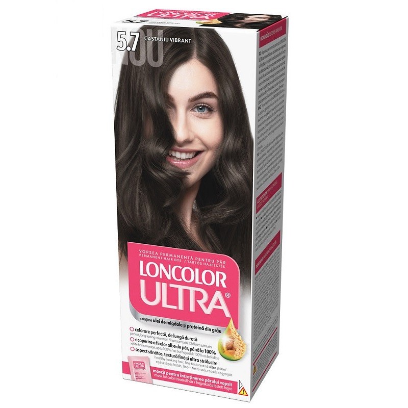 Vopsea de Par Permanenta Loncolor Ultra 5.7 Castaniu Vibrant, 100 ml
