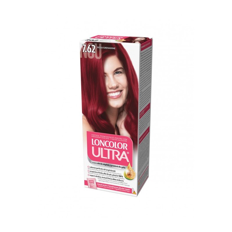 Vopsea de Par Permanenta Loncolor Ultra 7.62 Rosu Grenadine, 100 ml