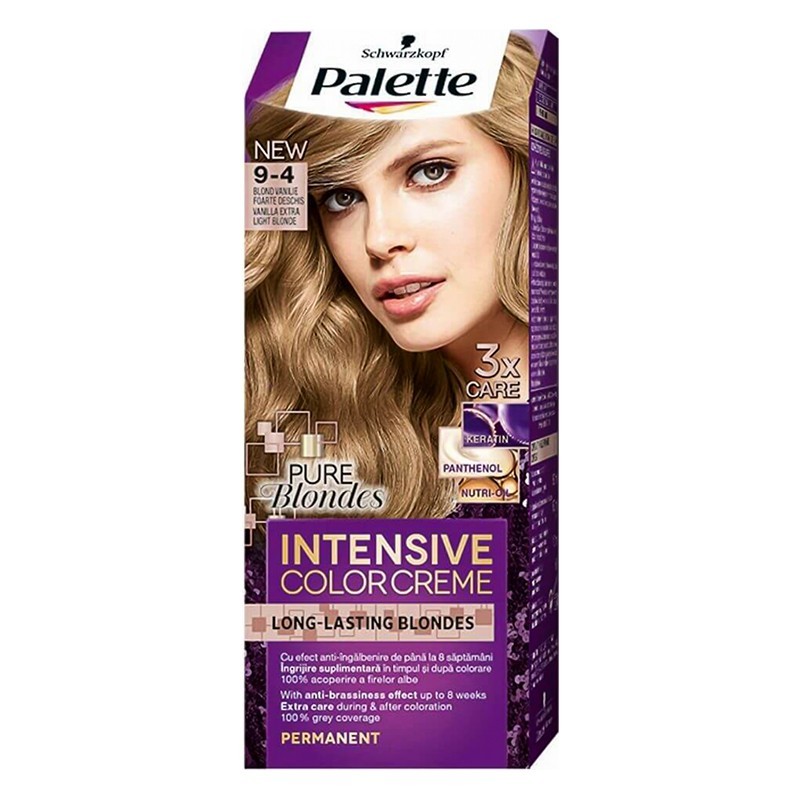 Vopsea de Par Permanenta Palette Intensive Color Creme 9-4 Vanilla Extra Light Blonde, 110 ml