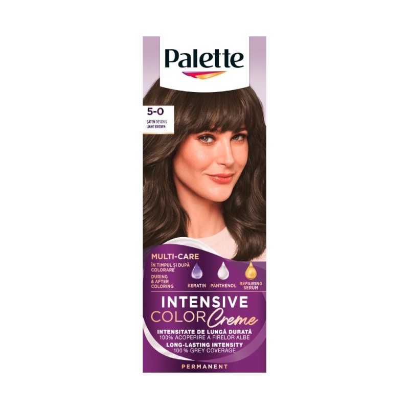 Vopsea de Par Permanenta Palette Intensive Color Creme N4 Saten Deschis, 110 ml