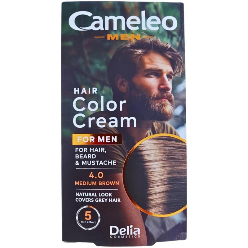 Vopsea pentru Par, Barba, Mustata Barbati Cameleo 4 Brown