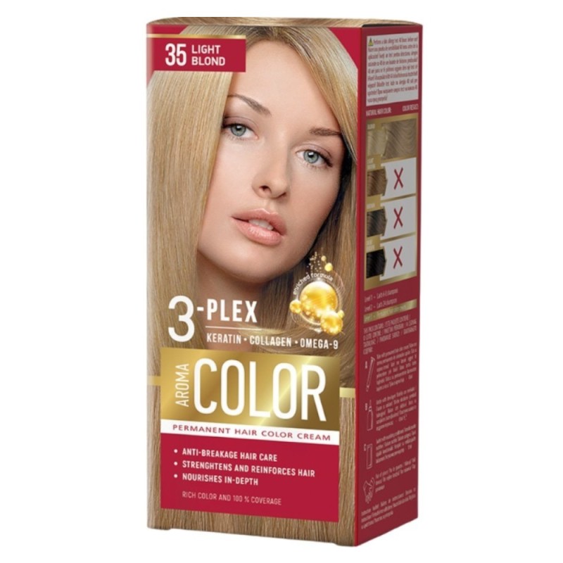 Vopsea Permanenta de Par Aroma Color 35 Blond Deschis, 90 ml