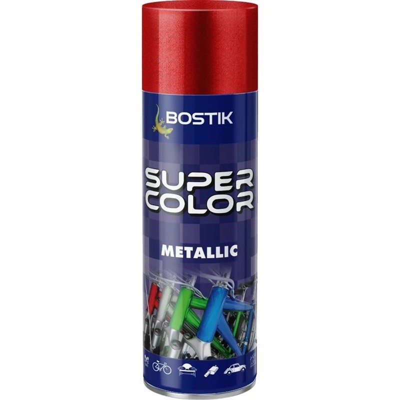 Vopsea Spray pentru Retus, Rosu Metalic, Bostik, 400 ml