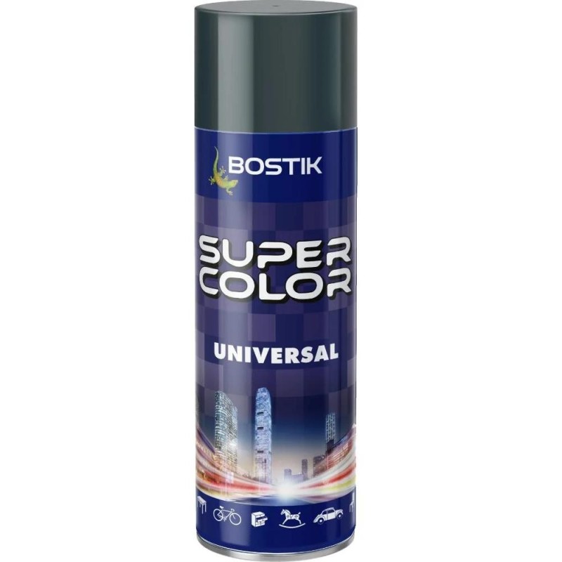 Vopsea Spray Universala Gri Iron, pentru Retus, RAL 7011, Bostik, 400 ml