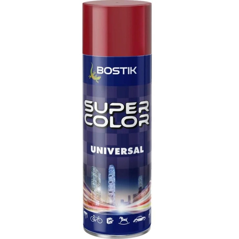 Vopsea Spray Universala Rosu Aprins, pentru Retus, RAL 3005, Bostik, 400 ml