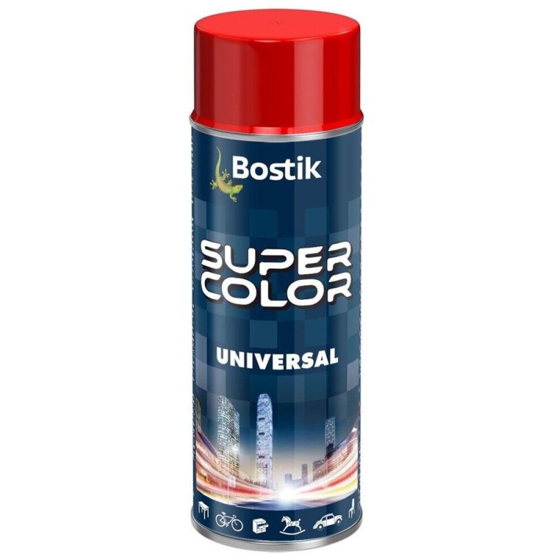 Vopsea Spray Universala Rosu Trafic, pentru Retus, RAL 3020, Bostik, 400 ml