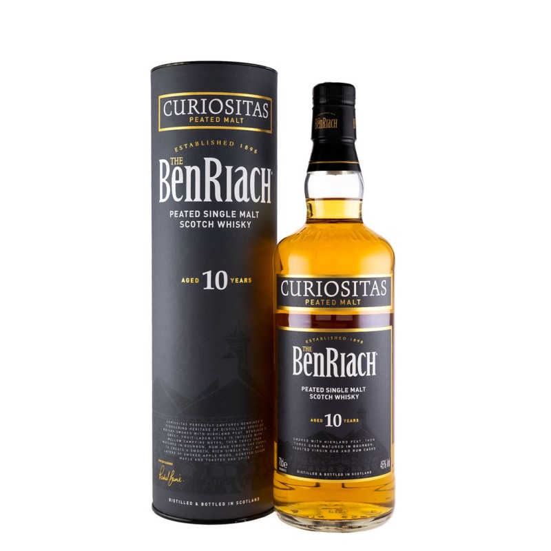 Whisky, Benriach Curiositas Peated Style 10 Ani, Single Malt, 46%, 0.7 l