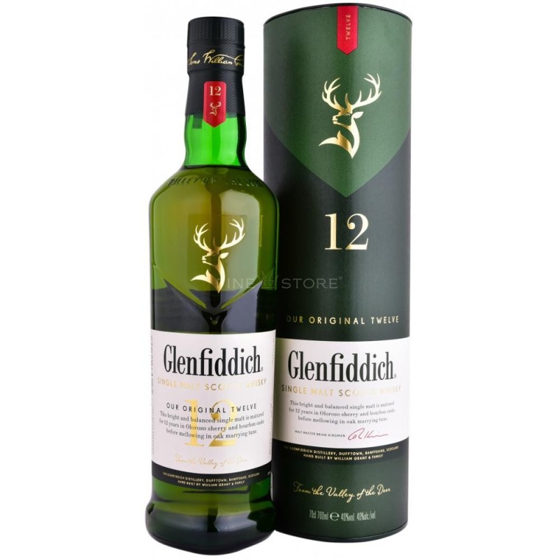 Whisky Glenfiddich 12 Ani, Single Malt, 40%, 0.7 l