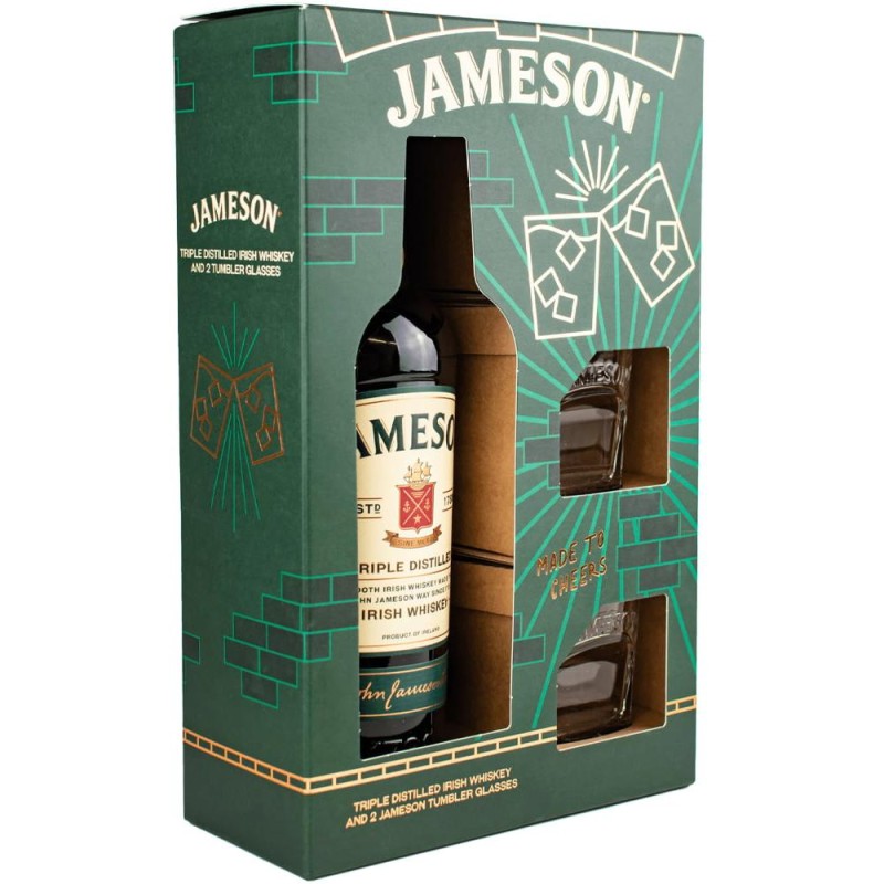Whisky Jameson cu 2 Pahare, Alcool 40%, 0.70 l