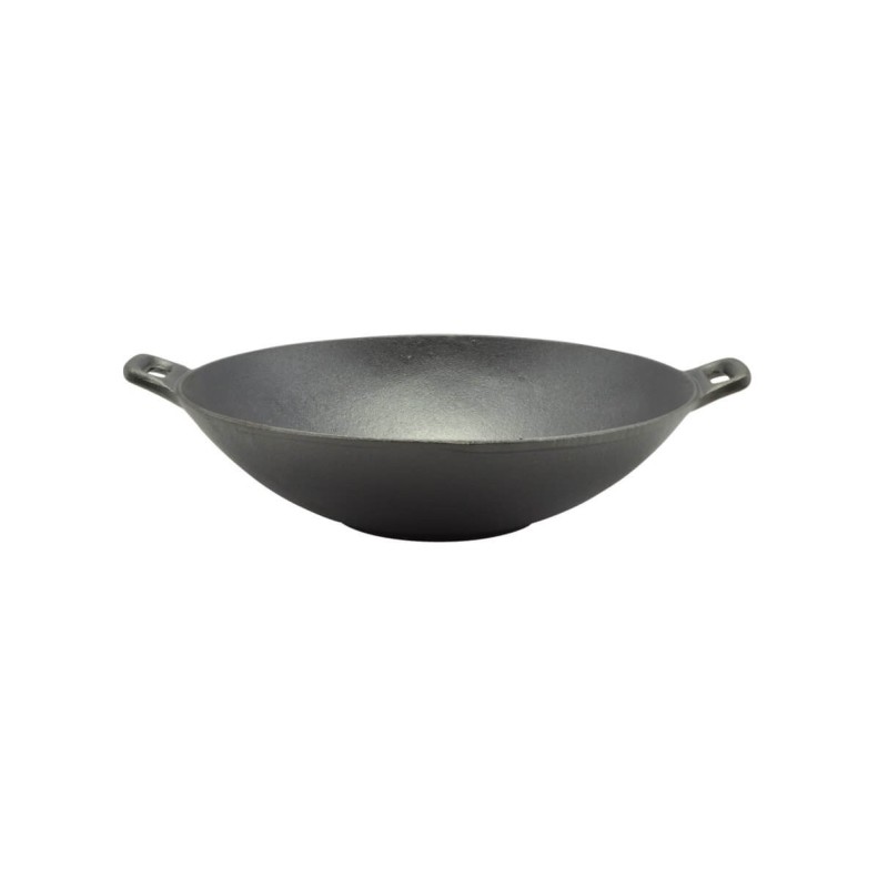 Wok Fonta, Suprafata Antiaderenta si Maner Ergonomic, 36.6 cm, Negru, Perfect Home