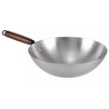 Wok Traditional Chinezesc din Fier, 32 cm, Grosime 1.3 mm, Maner din Lemn de Fag, Perfect Home