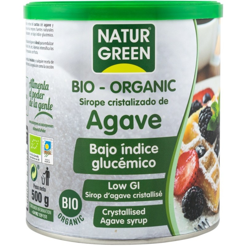 Zahar Bio din Sirop de Agave, cu Indice Glicemic Scazut, Natur Green, 500 g
