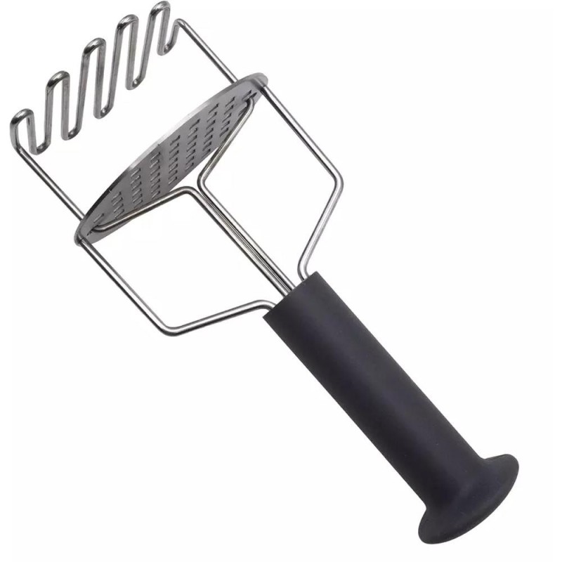 Zdrobitor Cartofi Inox, Suprafata Dubla, Maner Cauciuc, Perfect Home