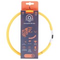 Zgarda LED Reincarcabila Flash, Portocaliu, Marime L, M-Pets