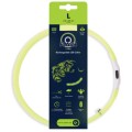 Zgarda LED Reincarcabila Flash, Verde, Marime L, M-Pets